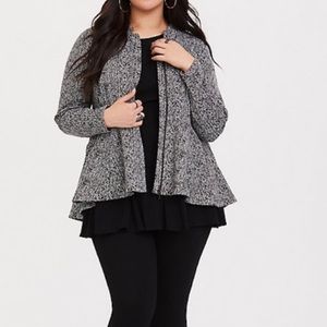 Stretch Ponte Peplum Blazer Jacket